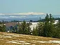 Vue sur le puy de Sancy depuis le mont Bessou.