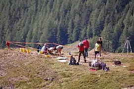 Fouilles archéologiques effectuées au pied du mont Fallère.
