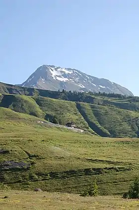 Vue du versant sud du mont Fallère depuis Les Arpuilles (Vétan).