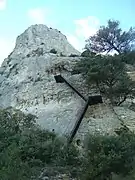 Sentier des échelles du mont Gaussier, rénové récemment.