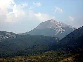 Vue du versant nord-ouest du mont Pollino.