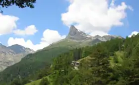 Vue du sommet depuis Praz Orsie, sur la commune de Champdepraz.