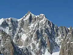 Face Nord depuis l'épaule du mont Blanc du Tacul, mai 2006.