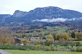 La montagne de Cou vue depuis Saint-Sixt au nord.