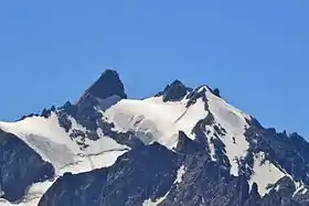 Vue de la montagne des Agneaux depuis l'aiguillette du Lauzet.