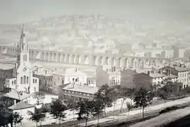 Vue du quartier aux alentours de 1860.