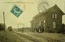 La gare vers 1910 (carte postale).