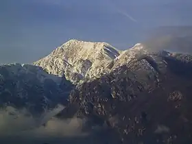 Vue du monte Bondone depuis Trente.