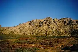 Vue du Monte Cinto depuis le refuge de l'Ercu.