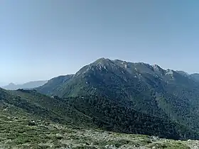 Le Monte Formicula par delà le col de Laparo depuis la Punta di Campolongo au nord.