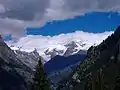 Le Mont Rose vu de Gressoney-Saint-Jean.