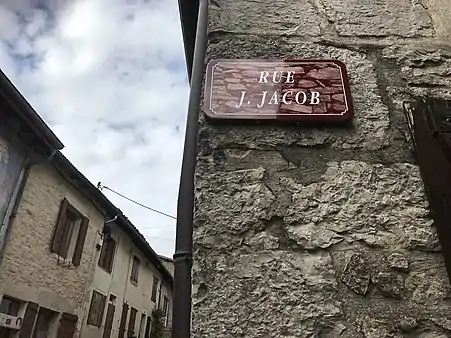 Plaque de la rue Jean-Jacob à Montfleur.