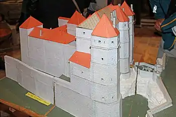 Maquette du château original.