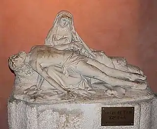 Montluçon, église Saint-Pierre, pietà du XVe siècle.