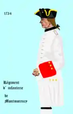 régiment de 1734 à 1749