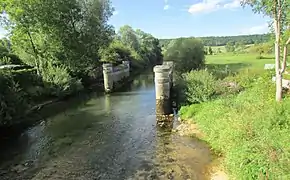 Vestiges du vieux pont sur le Rognon.