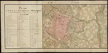 Plan de la ville et de la citadelle au XVIIIe siècle.