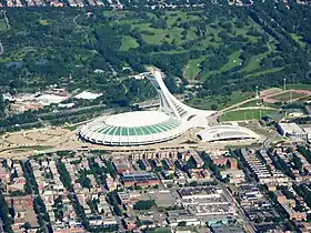 Vue aérienne du Parc olympique (2004).
