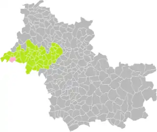 Montrouveau dans le canton de Montoire-sur-le-Loir en 2016.