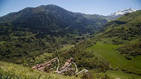 Le village vu depuis le château.