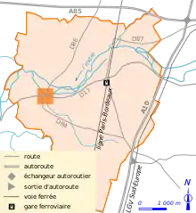 Carte représentant le tracé des principales voies de communication d'un territoire.