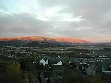 Les monts Ochil vus depuis le château de Stirling.