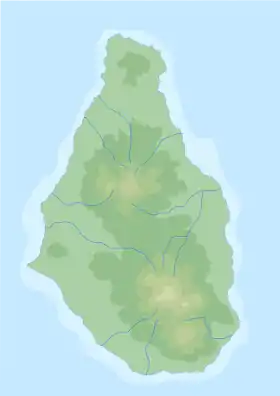 Voir sur la carte topographique de Montserrat (Antilles)