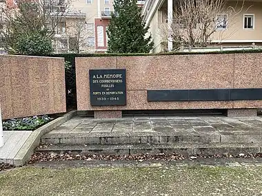 Mémorial des victimes de la guerre de 1939-1945.