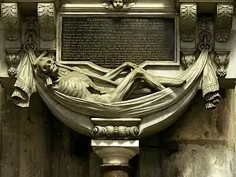 Détail du monument funéraire de Jean de Sachy : la mort.