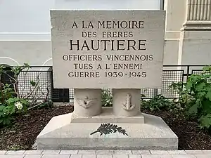 Mémorial des frères Hautière.