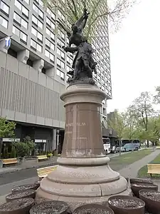 Monument à Montcalm (1911), Québec, cours du Général de Montcalm.