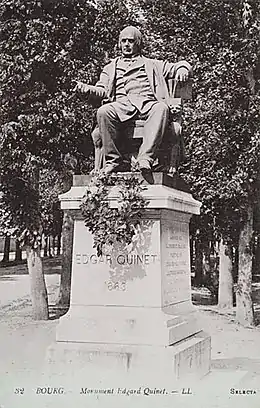 Monument à Edgar Quinet à Bourg-en-Bresse par Aimé Millet.