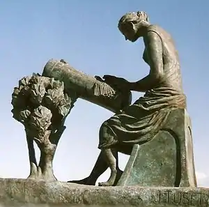 Monument à la dentellière de L'Arboç. Sculpteur Joan Tuset i Suau