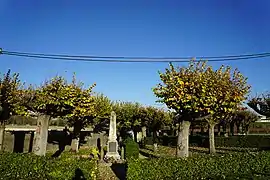 Monument aux morts devant le cimetière.