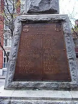 Le monument aux pionniers de Montréal.