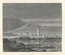 Monument commémoratif du naufrage de la Sémillante (1873, gravure).