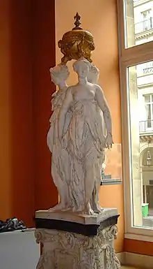 Les Trois Grâces, monument du cœur d'Henri II au musée du Louvre.