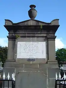 Plaque du monument funéraire d'Adrien d'Épinay