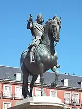 Statue équestre de Philippe III, à Madrid.
