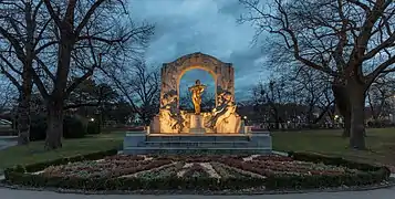 Le monument à Joseph Strauss dans le Stadtpark. Janvier 2020.