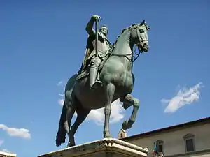 Statue équestre de Ferdinand de Médicis, à Florence.