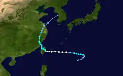 Trajectoire du typhon Morakot