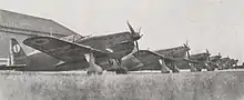 Des avions Morane-Saulniers MS.406 en 1938 à Villacoublay. Un modèle utilisé dans la Seconde guerre mondiale (en Asie et en Europe), puis plus tard en Indochine.