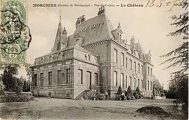 Carte postale du château en 1907.