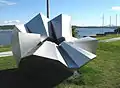 Jean-Pierre Morin, Convergence, sculpture en aluminium, 1997