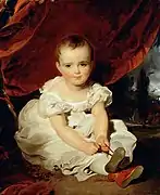 l'Archiduchesse Marie-Thérèse âgée de 3 ans, par Dafffinger, 1819.