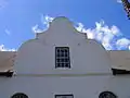 Rolwerkgevel, pignon à volutes, Morkel House, Afrique du Sud.