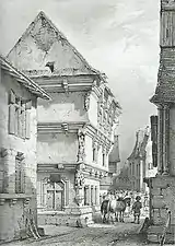 Auguste Mayer : La rue Noble (dessin de 1845-1846)