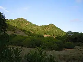 Vue du versant ouest du morne à Craie.