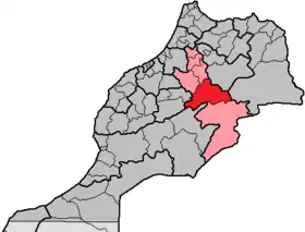 Localisation de Province de Midelt اقليم ميدلت